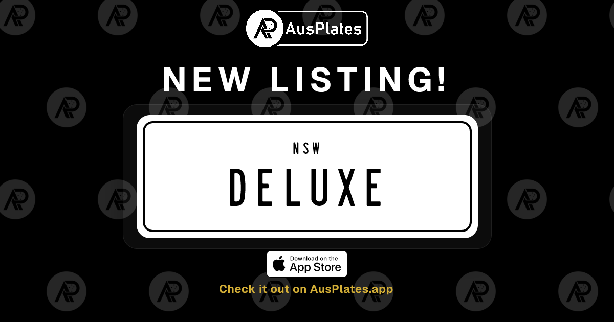 DELUXE — NSW Personalised Number Plate For Sale | AusPlates | AusPlates