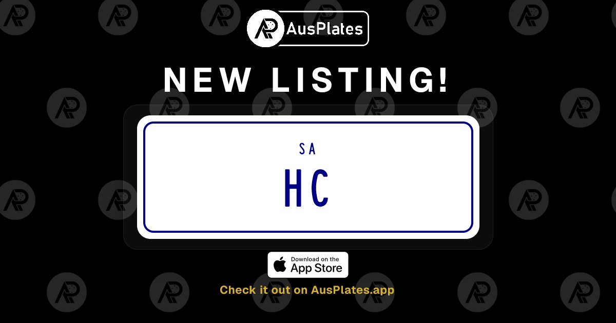 HC — SA Personalised Number Plate For Sale | AusPlates | AusPlates